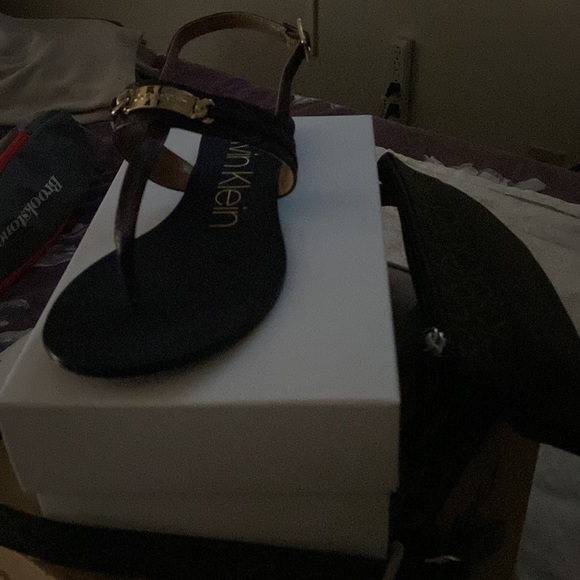 Dopey ck monogram smith / cow size 8 style Espresso - Picture 2 of 8